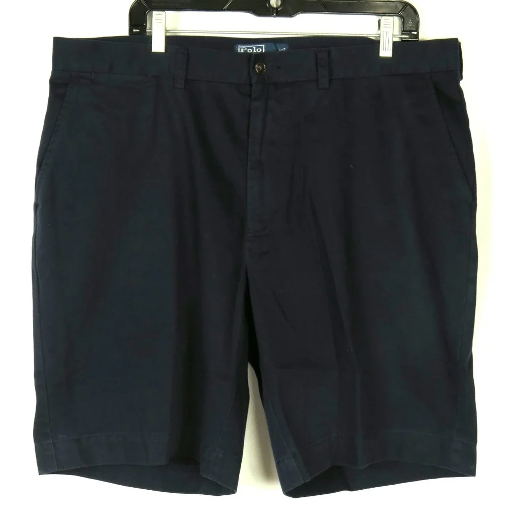 Polo Ralph Lauren 100% Cotton‎ Navy Blue Vintage Prospect Chino Shorts Men's 38